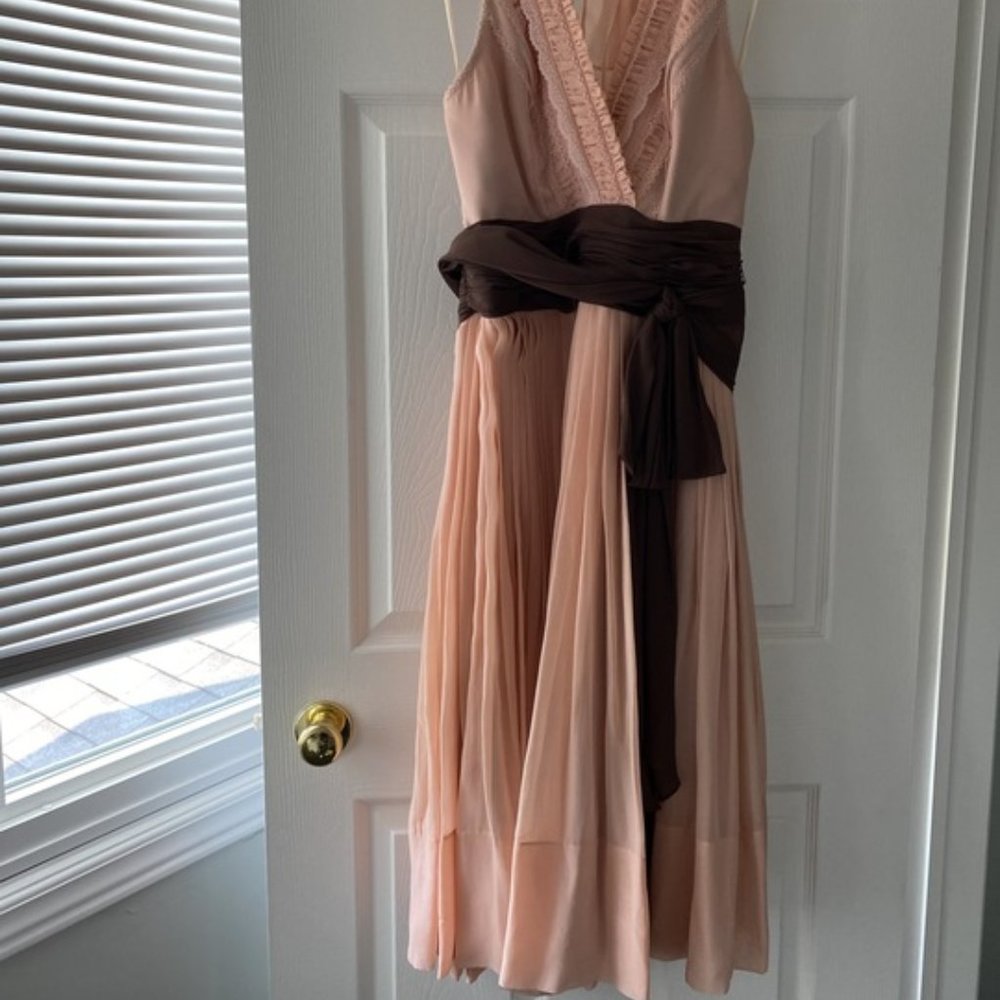 BCBG Max Azria Silk Cocktail Halter Dress, Size 8